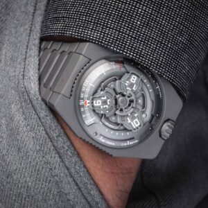 urwerk unveils the ur 100v full titanium jacket