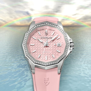 corum proves the power of pink with admiral 38 watch at the seaglass rose experience