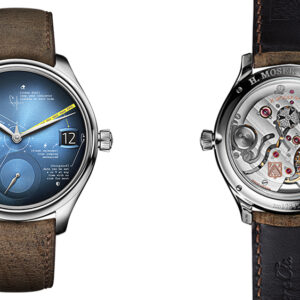 this quirky watch from h moser cie explains its functions right on its face