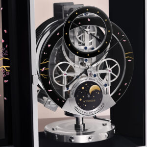jaeger lecoultre celebrates cherry blossom season with a one of a kind atmos clock creation