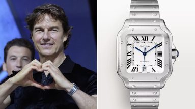 tom cruise showcases two cartier watches while promoting top gun maverick