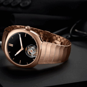 h moser cie just dropped a gold version of its popular streamliner watch