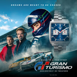 tag heuer unveils monaco racing blue stars in gran turismo based on a true story