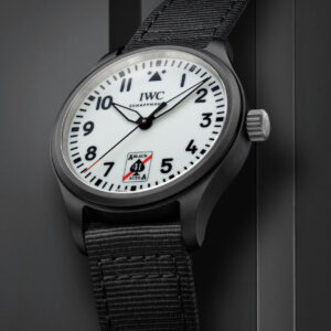 iwc unveils full luminescent dial for pilots watch black aces